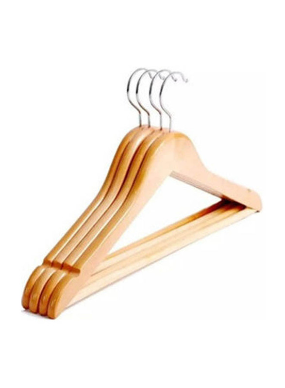 3-Piece Wooden Hanger Set, Brown