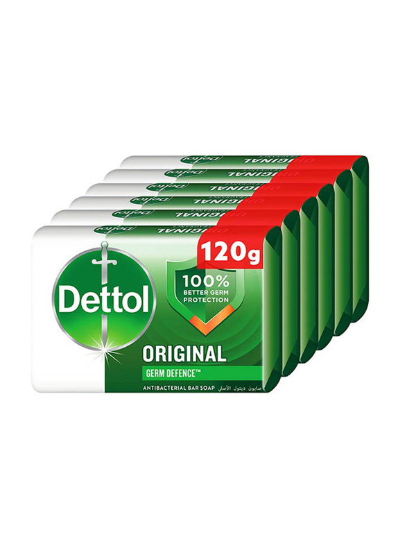 Dettol Original Anti-Bacterial Bar Soap Unisex, 4 x 120g