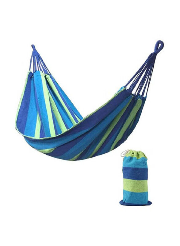 

Generic 80 x 260cm Striped Pattern Hammock Swing, Blue/Green