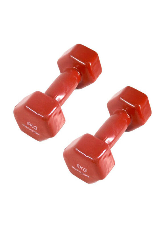 

Generic Fitness Dumbbells Set, 2 x 5 KG, Red