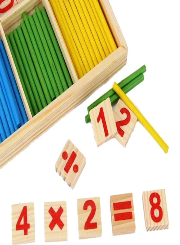 Montessori Wooden Math Game Sticks Toy, 76 Pieces, Ages 3+