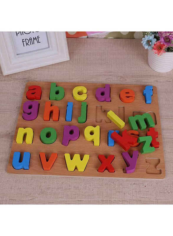 Wooden Puzzle Alphabet Letters Toy, Ages 6+, Multicolour