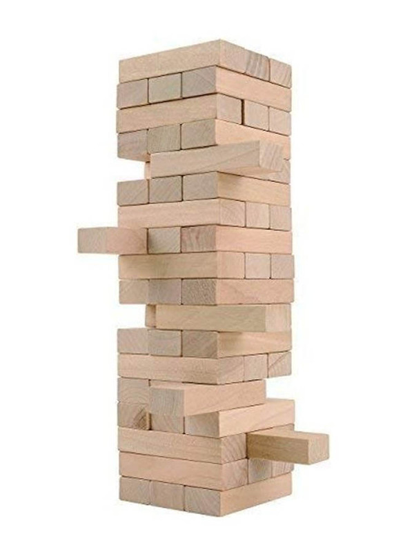 48-Piece Tumbling Tower Wood Block Stacking Game, 07301BAIXXB08Y6Z2873, Ages 3+