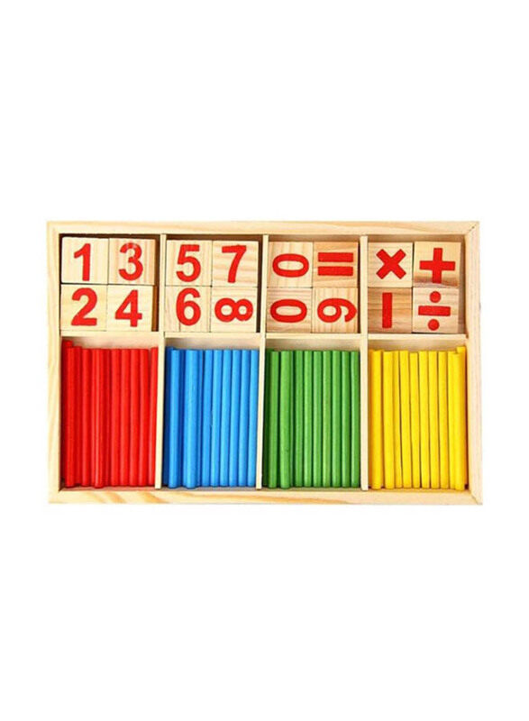 

Beauenty Montessori Mathematical Intelligence Stick Preschool Educational Toys, Ages 3+, Multicolour