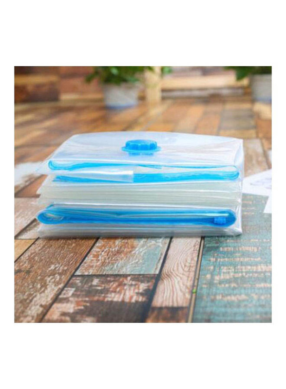 Vacuum Seal Storage Organizer, ZM1206703, Clear/Blue