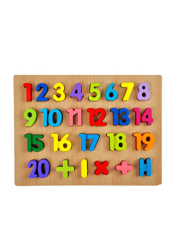 Alphabet And Numbers Wooden Educational Puzzle Board, 1719571, Ages 5+