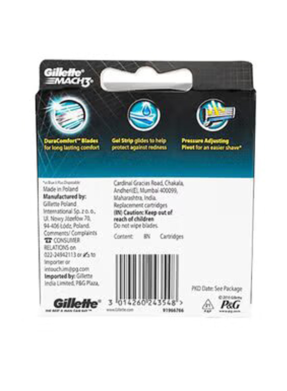 Gillette Mach3 Razor Blades X8, 34399, Set