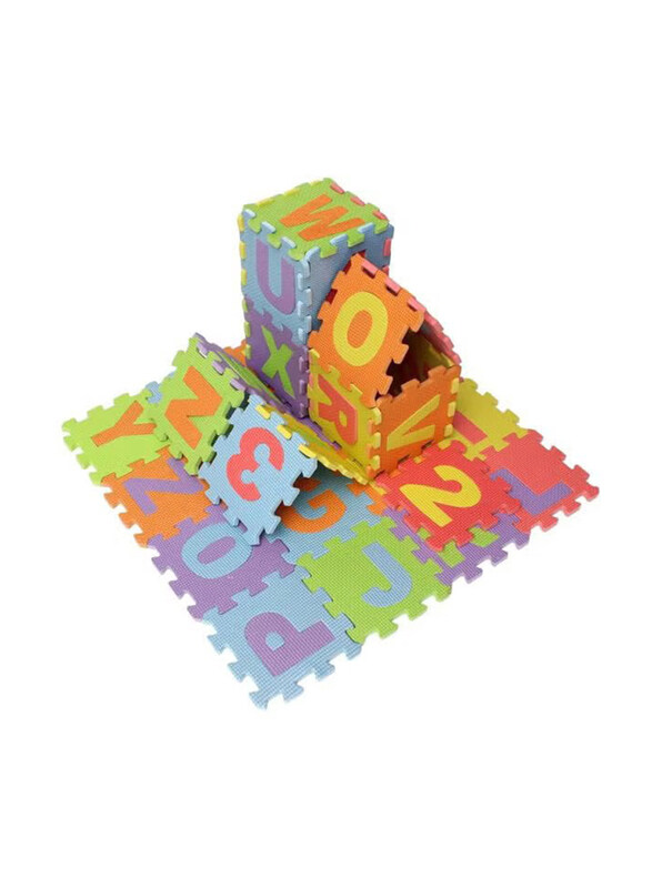 

RbwToy 36-Piece Printed Numbers And Alphabets Puzzles Foam Play Mat Set, Multicolour, Ages 2+