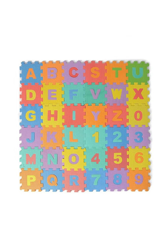 

Generic 36-Piece Alphabet And Numbers Puzzle Mat, Multicolour, Ages 3+