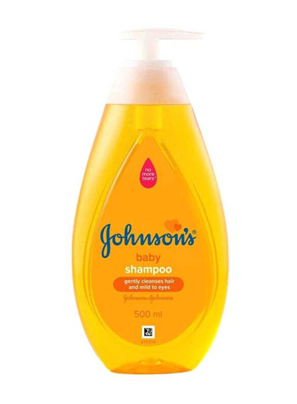 

Johnson's 500ml No More Tears Baby Shampoo Gentle & Mild for Soft Hair Delicate Scalp, Orange