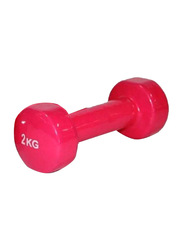 Classical Head Fitness Dumbbells Set, 2 x 2 KG, Pink