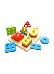 Wooden Geometric Shape Matching Set, Ages 3+