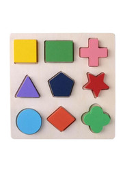 Ehome Wooden Geometric Shapes Montessori Puzzle, N390, Ages 3+