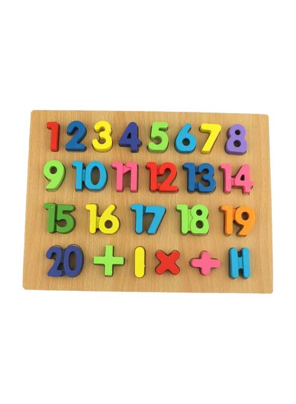 Webby 26-Piece Wooden Numbers Puzzle Toy