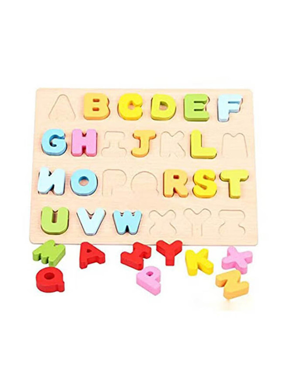 Webby Wooden Alphabets Learning Toy, Ages 3+, Multicolour