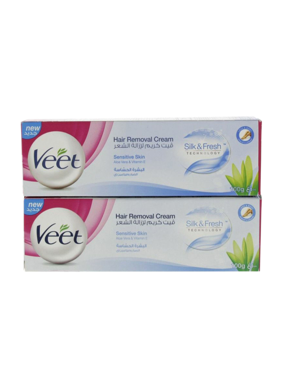 

Veet Silk & Fresh Hair Removal Cream, 100gm, 2 Piece