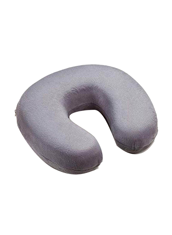 Memory Foam Neck Rest Travel Pillow, 9695M158, Grey