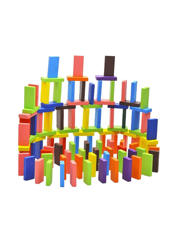 Colourful Assembling Building Blocks Dominoes Early Education Toys, 120 Pieces, Ages 3+