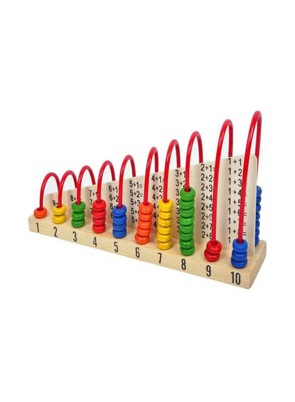 

Trinkets & More Wooden Double-Sided Calculation Shelf Abacus, Ages 3+, Multicolour