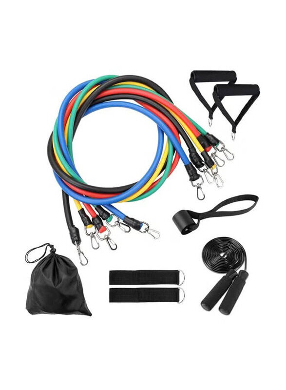 

Generic Resistance Tube Band With Accessory Set, 12 Piece, Multicolour