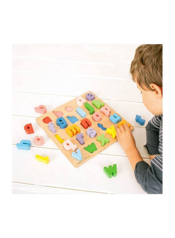 Toyshine Wooden English Small Letters Puzzle Toy, B07Fb4Tsv9, Ages 3+