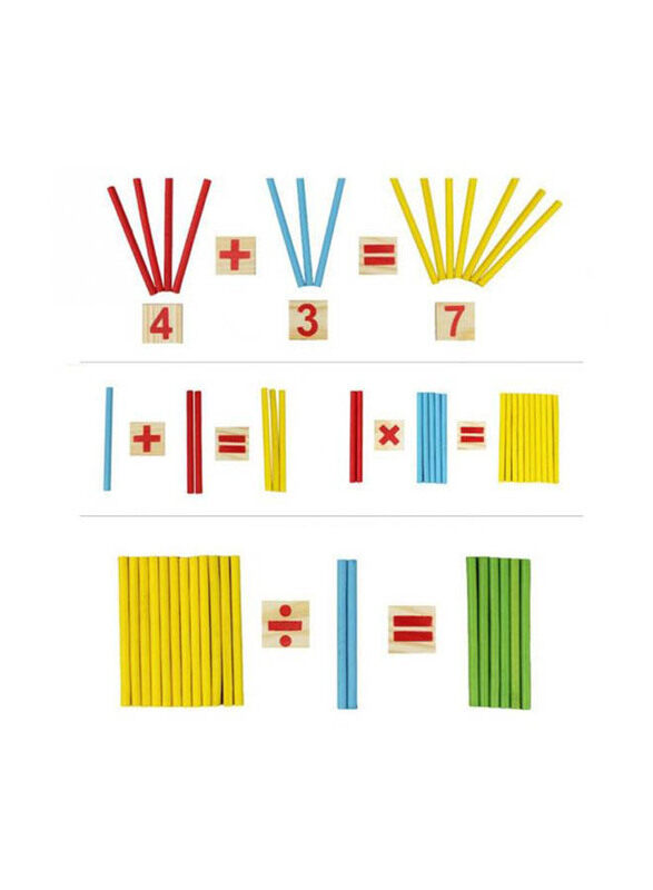 Wooden Counting Sticks Toys, Ages 2+, Multicolour