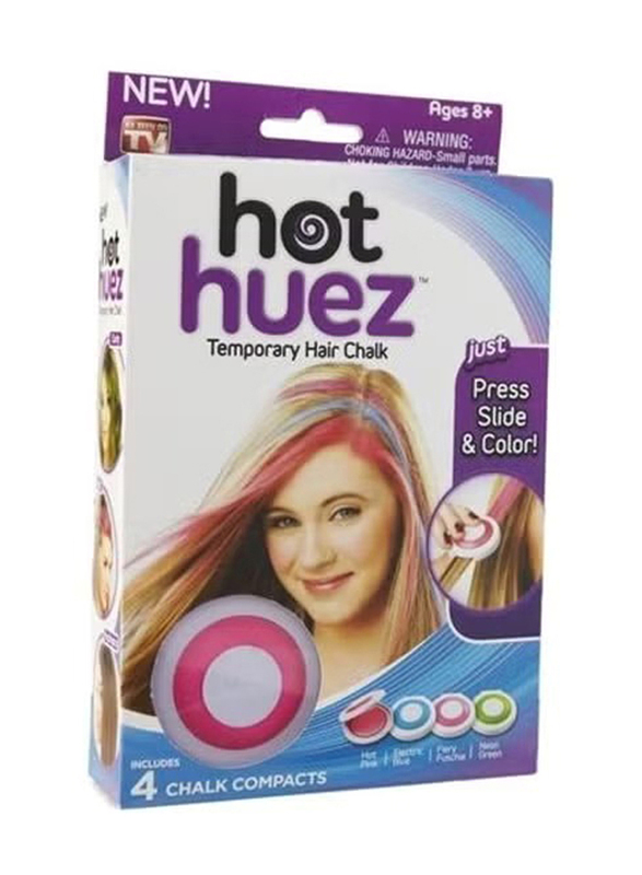 

Hot Huez Temporary Hair Chalk Kit, 4 Pieces, Multicolour