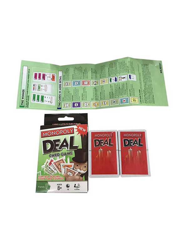 Monopoly Deal Card Game, Ages 8+, Multicolour