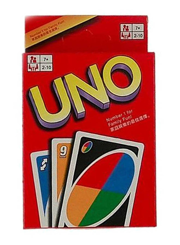 Uno Family Fun Card Game, Age 7+, 8.8 x 5.6cm, Multicolour