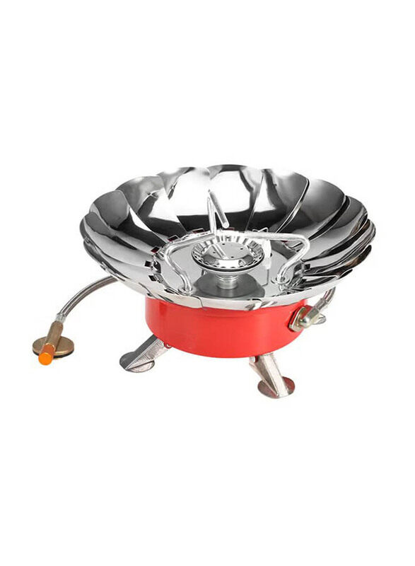 

Lixada 12cm Windproof Piezo Ignition Gas Stove with Extended Pipe, Red