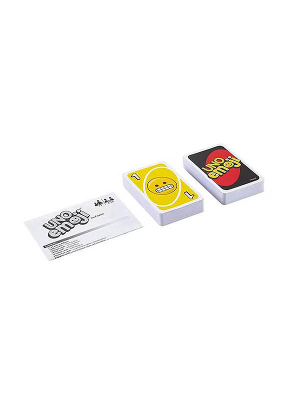 Uno 112-Piece Emoji Card Game, Multicolour