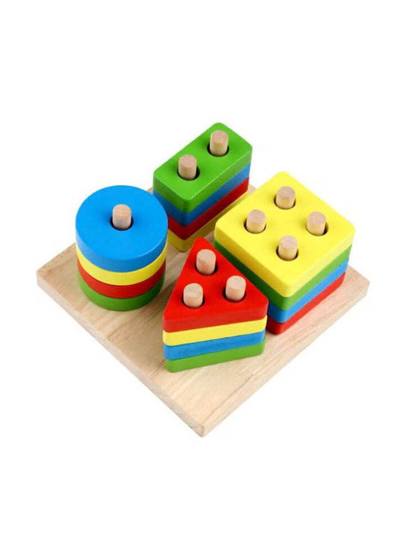 Wooden Matching Blocks Set, Ages 3+