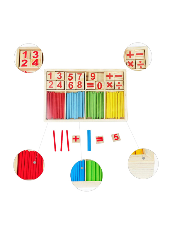 Wooden Counting Sticks, 72 Pieces, Ages 3+
