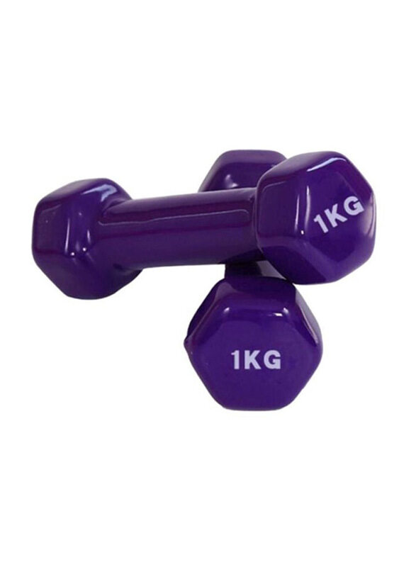 

Body Heart Dumbbells Set, 2 x 1 KG, DB-01PR, Purple