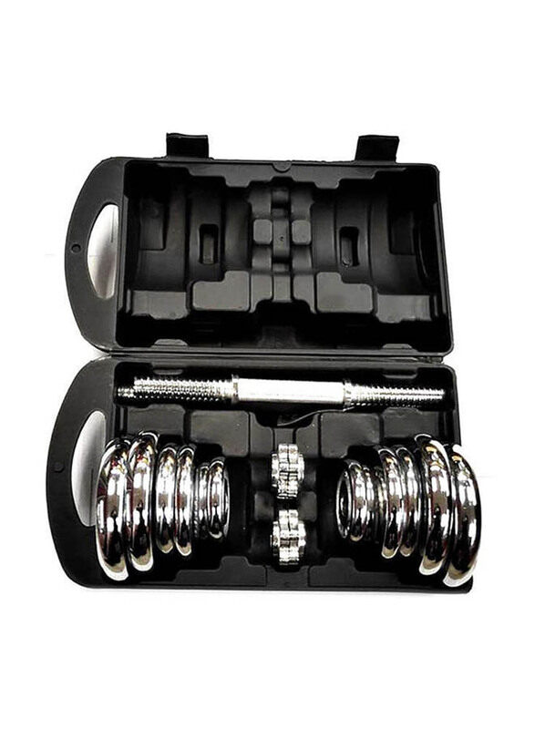 

Generic Integrated Weight Dumbbell Kit Set, 15 KG, Silver