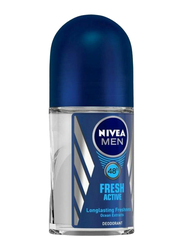 Nivea 48H Fresh Active Antiperspirant Roll-On for Men, 50ml