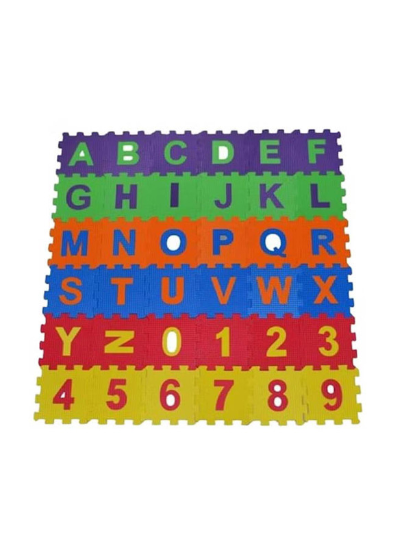 

Matrax 36-Piece Eva Puzzle Alphabets And Numbers Game Tile Play Mat, Multicolour, Upto 12 Months