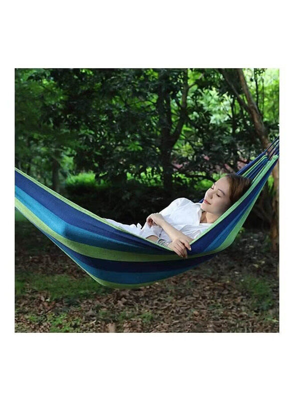 

Generic One Size Single Canvas Thickening Hammock, Blue/Green