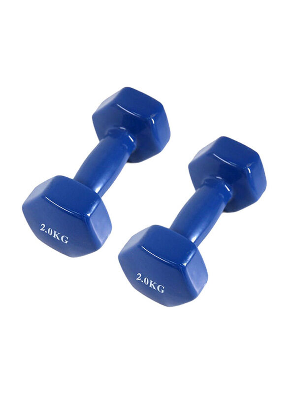 

Generic Hexagonal Dumbbell, 2 x 2 KG, Blue