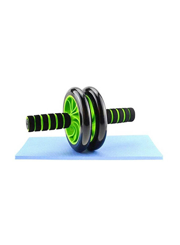

Generic Double Wheel Ab Roller with Knee Mat, Multicolour
