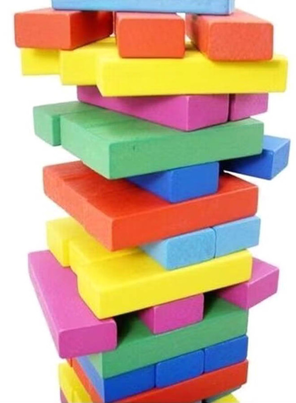 Wooden Jenga Blocks Toy, 48 Pieces, Ages 3+