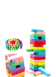 48-Piece Wooden Jenga Block, Ages 3+, Multicolour