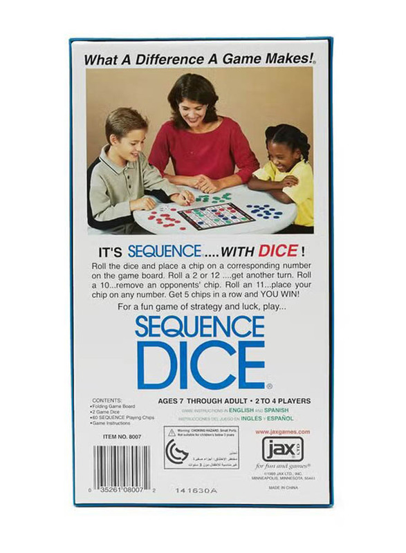 Jax Folding Sequence Dice Game, Multicolour