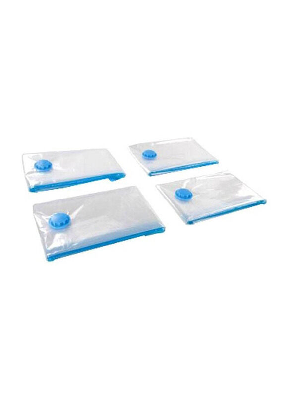 

Fixman 4-Piece Vacuum Storage Bag Set, UK_TT_903395, Clear/Blue
