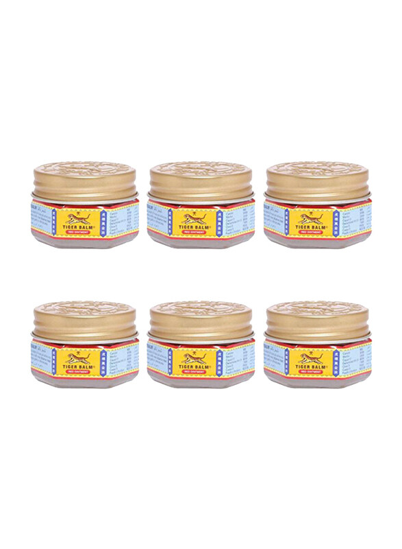 

Tiger Balm Pain Relief White Ointment, 10gm, 6 Pieces