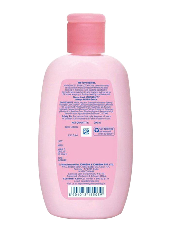 Johnson & Johnson 24-Hour Baby Moisturizing Lotion, 200ml