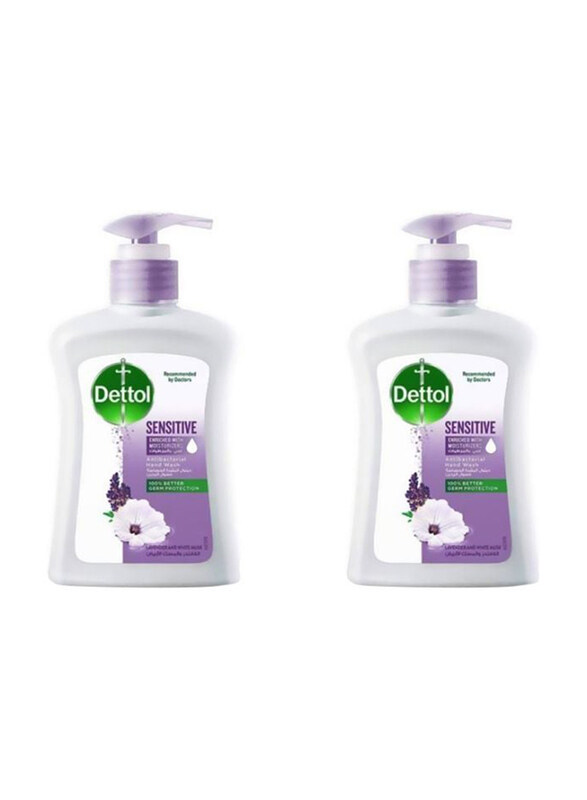 

Dettol Sensitive Anti-Bacterial Liquid Hand Wash Unisex, RC38301, 2 x 200ml