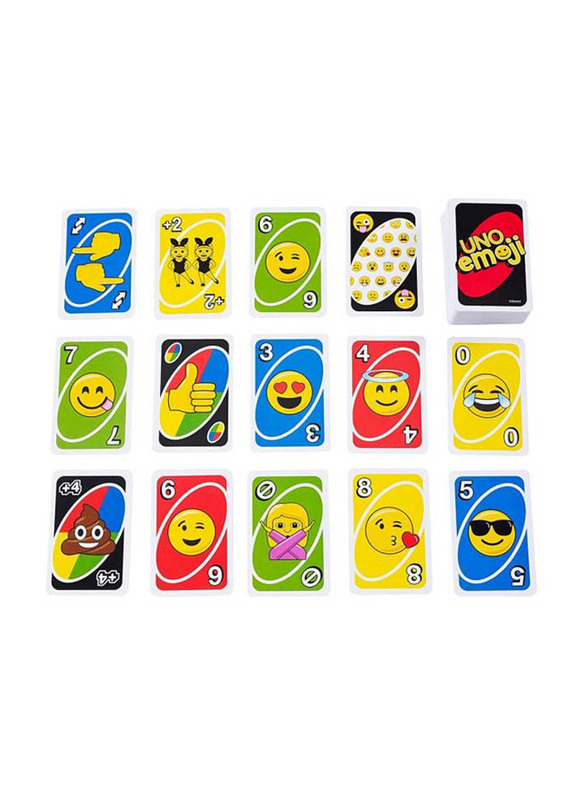 Mattel Games UNO Emoji Theme Family Card Game, Ages 7+