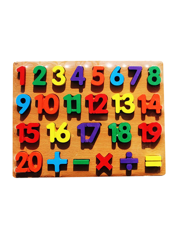 26-Piece Numbers Wooden Educational Baby Toddler Puzzle Board