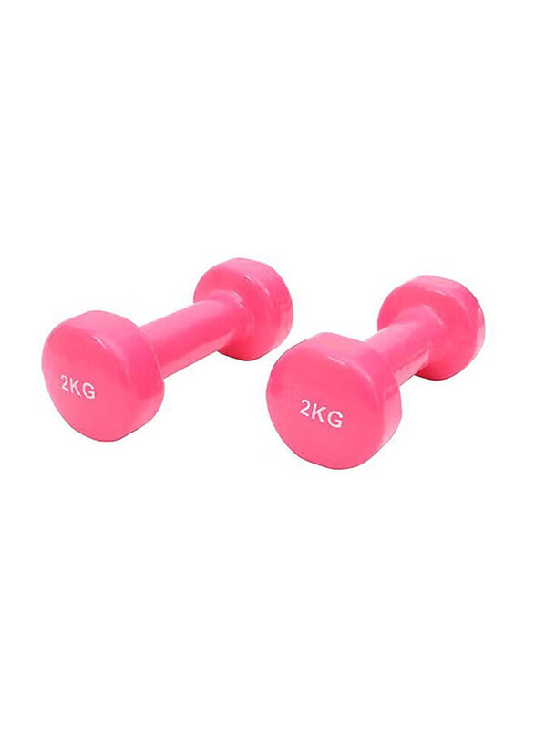 

Emfil Vinyl Dumbbell Set, 2 x 2 KG, Pink